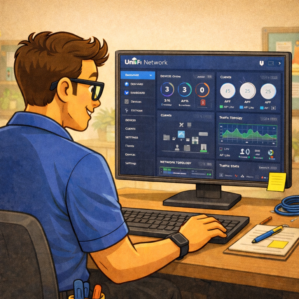 Technician Using Unifi